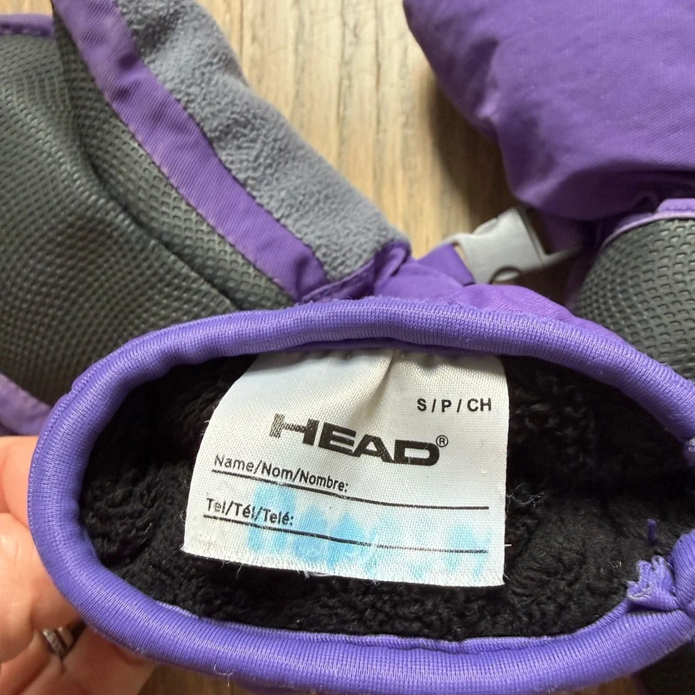 Head Kids Purple Ski Mittens with Pink Accents